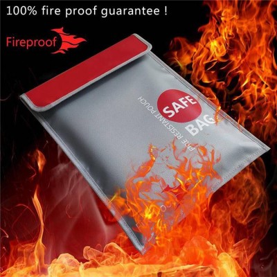 Fire Resistant Fireproof File Bag Documents Storage Bag